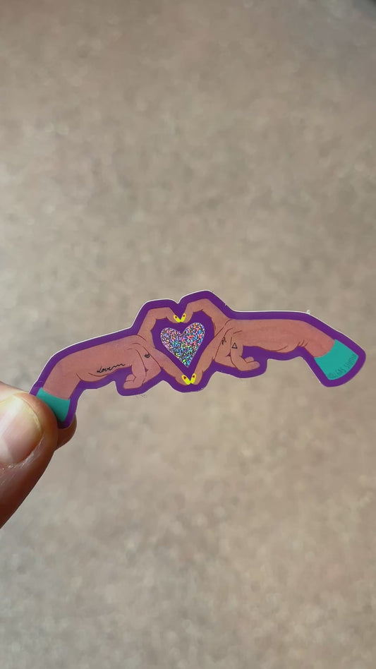 Love | Glitzer Sticker